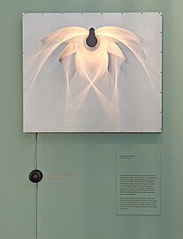 Display at the Danish Architecture Centre demonstrating how the lamp reflects light