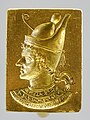 Ring of Ptolemy VI Philometor wearing the Pschent Double Crown, 3rd to 2nd Century BC. Ptolemaic rulers wore the Pschent in Egypt only and wore the Greek diadem in the other territories