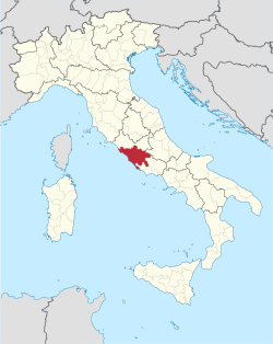 Location of the Metropolitan City of Rome Capital