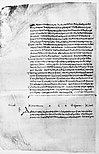 Seite des Codex Oxoniensis Clarkianus 39 (Clarke Plato). Dialog Symposion.