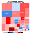 Image 7Treemap of the popular vote by county, 2016 presidential election (from South Carolina)