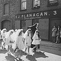 Holy Communion girls, Dublin, Ireland, on the Feast of Corpus Christi, 1969