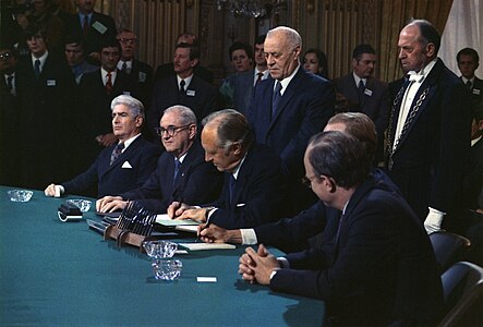 The signing of the Paris Peace Accords