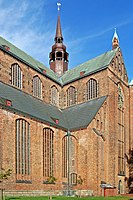 Marienkirche Stralsund, 184–1394, spätgotisches Nur-Stabwerk