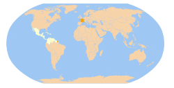 Map indicating ACS members (cream-coloured).