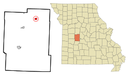 Location of Cole Camp, Missouri