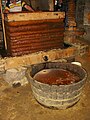 Cider making traditions are maintained in Jersey at the annual Faîs'sie d'cidre festival. Here at the museum at Hamptonne, the old cider press is in action
