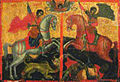 Equestrian depiction of Saints George and Demetrius