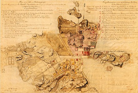 Ehrenstöm's final plan for the city, 30 June 1817