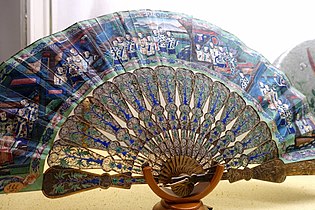 Chinese folding fan, early 1600s, Spain