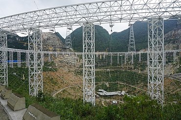 Five-hundred-meter Aperture Spherical Telescope under construction