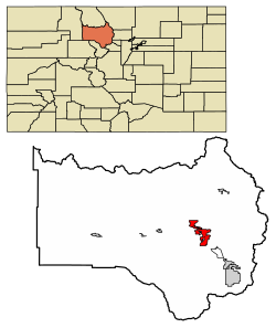 Location of the Town of Granby in Grand County, Colorado.