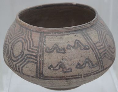 Harrappan pottery with geometrical design