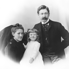 A family portrait of Sarah, Howard, and Winfield Lovecraft in 1892