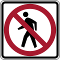 R9-3a No pedestrians