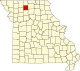 A state map highlighting Grundy County in the northwestern part of the state.