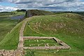 Image 58A segment of the ruins of Hadrian's Wall in northern England, overlooking Crag Lough (from Roman Empire)