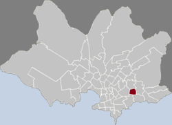 Location of Malvín Norte in Montevideo