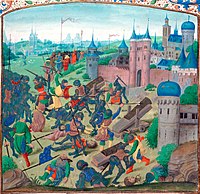 Battle of Nicopolis, 1396, by the Master of the Dresden Prayer Book