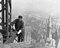 Man at work auf der Baustelle des Empire State Building 1931