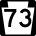 Pennsylvania Route 73 marker