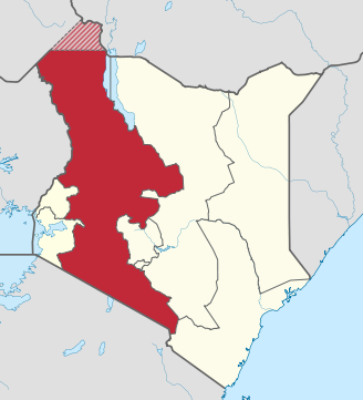 Lage von Rift Valley in Kenia