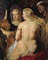 Venus at a Mirror, Peter Paul Rubens, 1615. In the 17th century, fleshier bodies were idealized.[154]