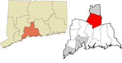 Wallingford's location within the South Central Connecticut Planning Region and the state of Connecticut