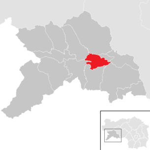 Lage der Gemeinde Teufenbach-Katsch im Bezirk Murau (anklickbare Karte)
