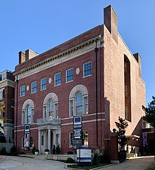 Photograph of a large brick building