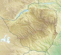 Location of lake in Zimbabwe