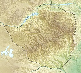 Map showing the location of Matusadona National Park