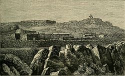 An 1886 drawing of the village of al-Shaykh Saad