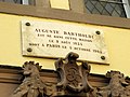 Plaque indicating that Bartholdi was born here