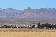 Boundary Cone, a prominent landmark in the western foothills of the Black Mountains, viewed from Mohave Valley
