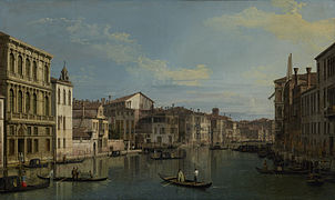 The Grand Canal in Venice from Palazzo Flangini to Campo San Marcuola, Canaletto, about 1738. The J. Paul Getty Museum, Los Angeles
