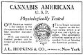 Image 38An advertisement for cannabis americana distributed by a pharmacist in New York in 1917 (from Medical cannabis)