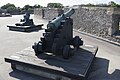 A picture of a cannon on Castillo de San Marcos