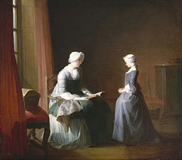 The Good Education (ca. 1753), oil on canvas, 43 x 47.3 cm., Museum of Fine Arts, Houston