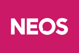 The Austrian NEOS party flag