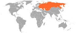 Map indicating locations of Holy See and Soviet Union