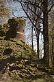 Ruine der Burg Salm in La Broque (Vogesen), Neugründung Ende 12. Jhd. (Obersalm)