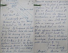 Letter from Brigid (Bertha) Hunt