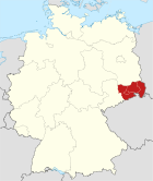 Lage des Direktionsbezirks Dresden in Deutschland