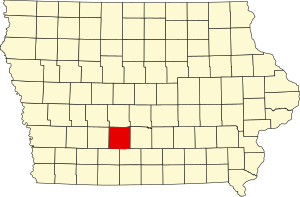 Map of Iowa highlighting Madison County