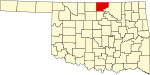 State map highlighting Kay County