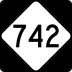 North Carolina Highway 742 marker
