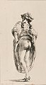 Beautiful Neapolitan woman seen from behind, engraving from Dominique Vivant Denon's "Oeuvre Priapique", 1787