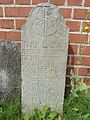 Dutch gravestone 1725 in the Mennonite cemetery