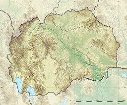 Location of Doiran Lake in North Macedonia